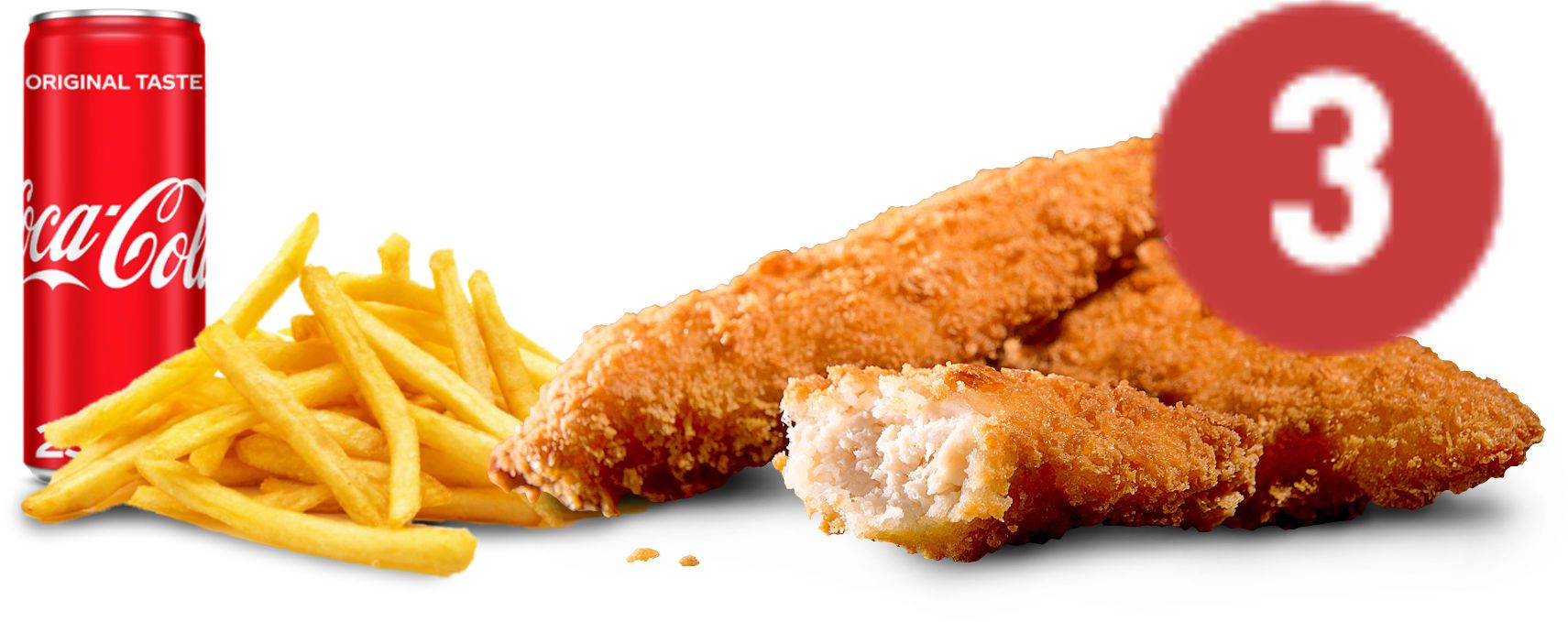 Menu Original Chicken Strips met patat en cola/fanta
